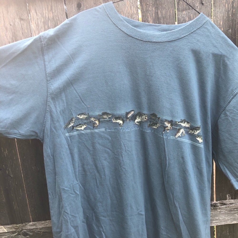 Newport Blue Short-Sleeve Fishing Graphic Tee “let the season begin”